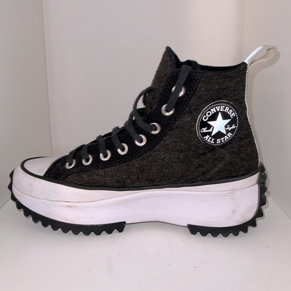 Dark Grey platform Converse sneakers